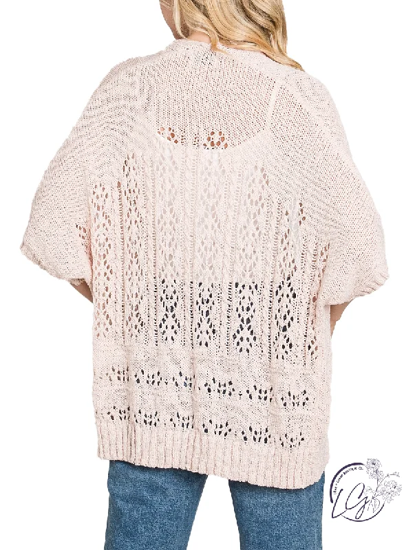 I Need Love Crochet Knit Cardigan