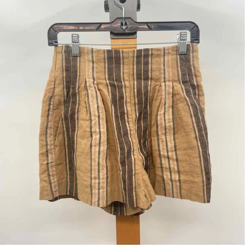 Banana Republic Women's Size 0 Tan Stripe Shorts