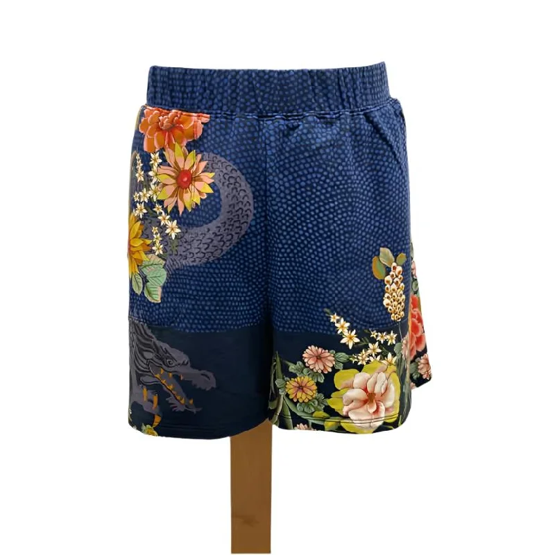 Johnny Was Women's Size M Navy Floral Shorts