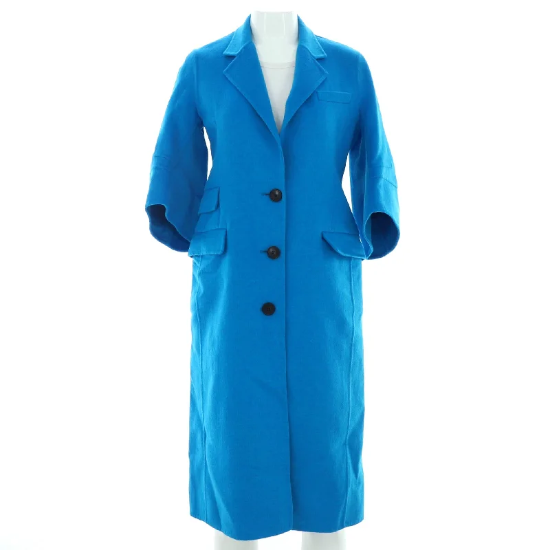 Women's Collar Buttoned Coat Wool Blend