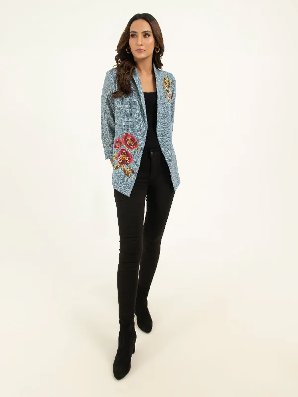 Embellished Khaddar Jacket