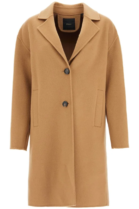 Pinko Women's Double Wool Coat With Screwdriver Design