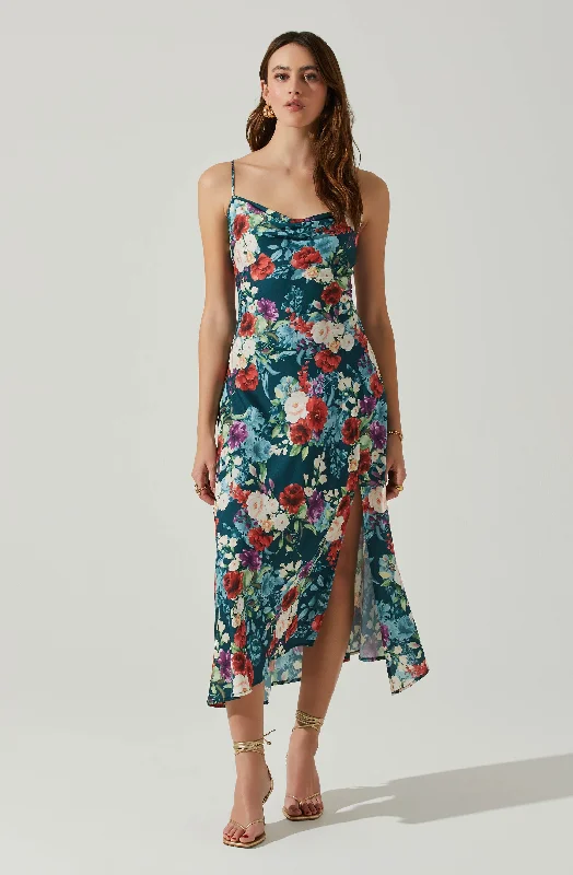 Gaia Floral Midi Dress