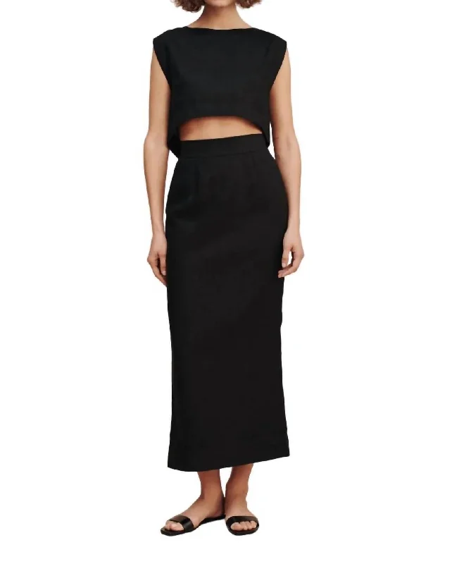 Emma Pencil Skirt In Black