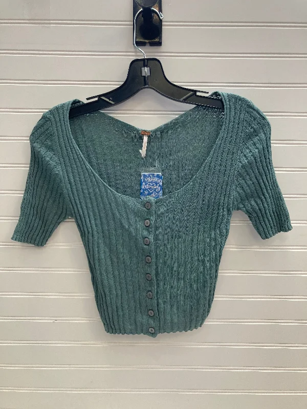 Green Top Short Sleeve Free People, Size S