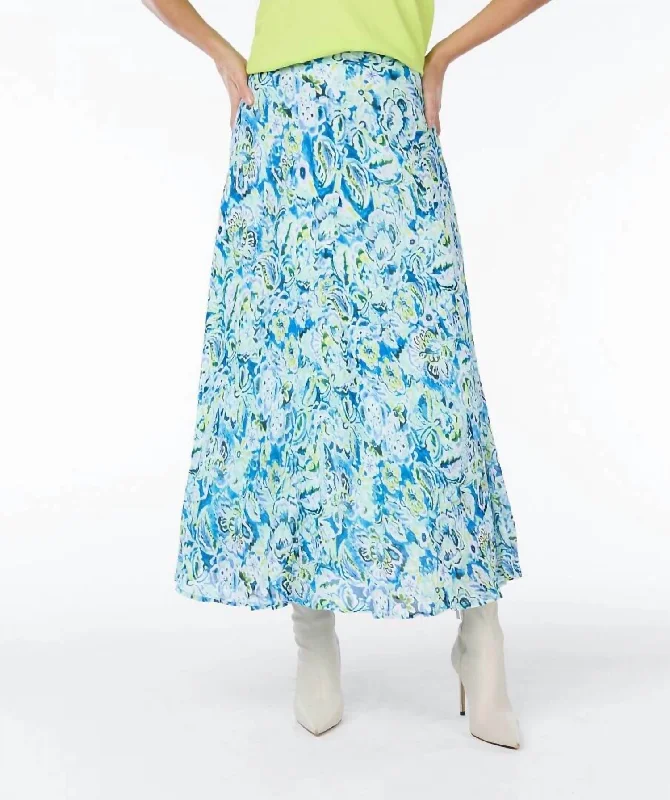 Maxi Print Skirt In Bayside Flower