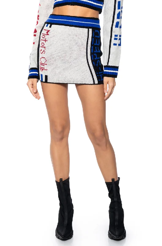 MOTOR CLUB KNIT MINI SKIRT