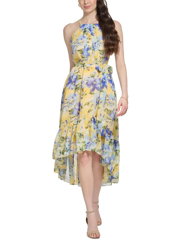 Plus Womens Floral Print Long Maxi Dress