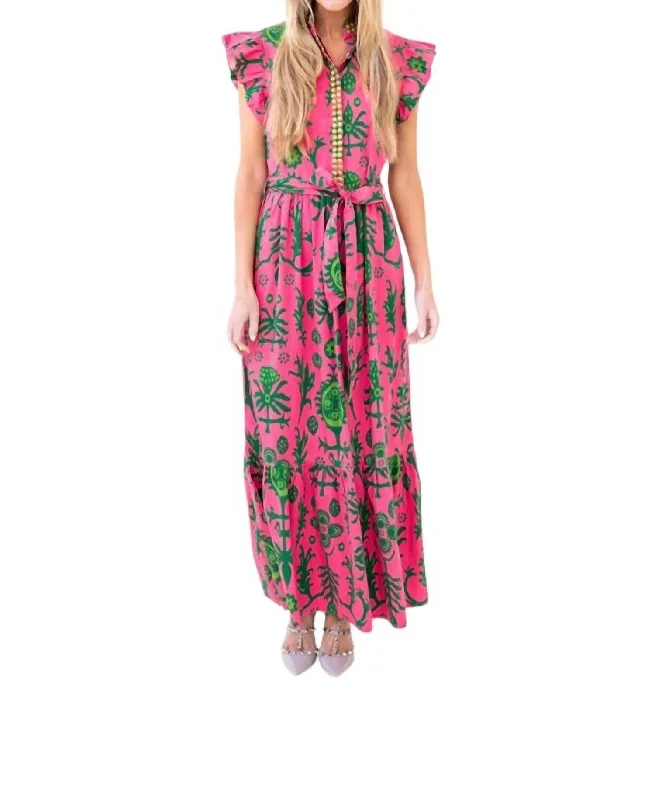 Taylor Maxi Dress In Watermelon Ikat