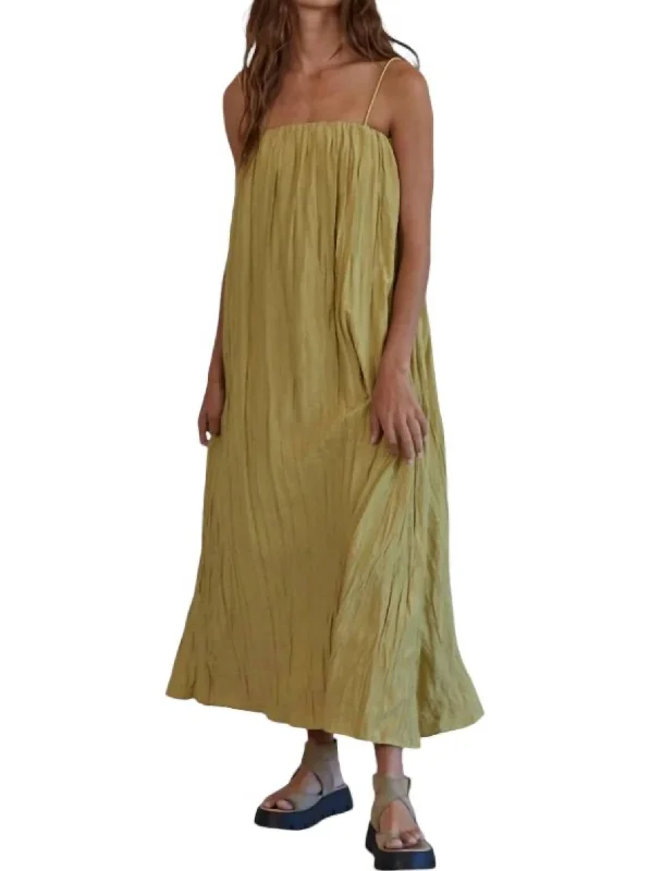 Tube Neck Maxi Dress In Honey