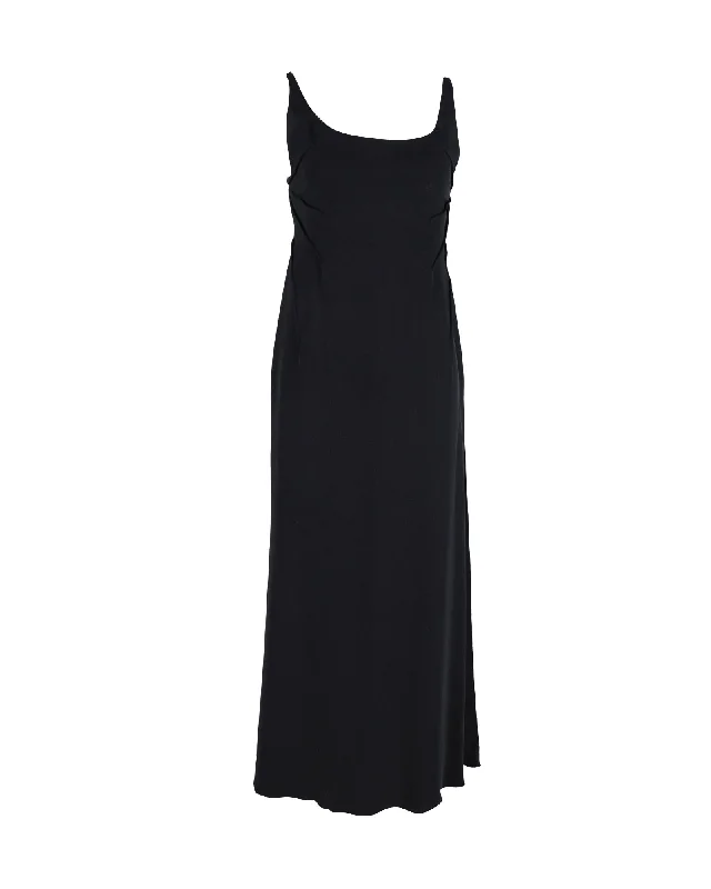 Valentino Garavani Sleeveless Maxi Dress in Black Silk