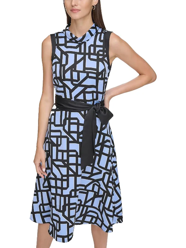 Womens Belted Long Maxi Dress