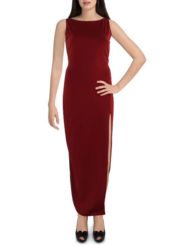 Womens Open Back Maxi Evening Dress