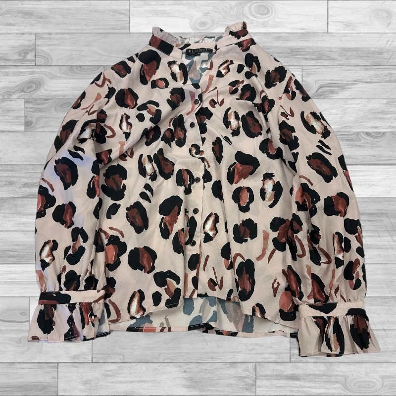 Top Long Sleeve By Eloquii In Animal Print, Size: Xl