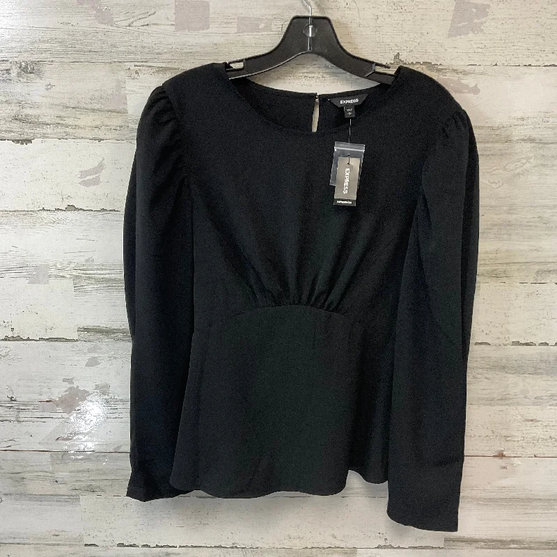 Top Long Sleeve By Express In Black, Size: L