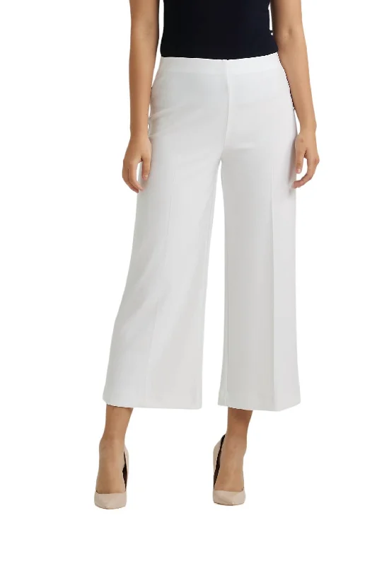 Ladies Wide Leg Pant In Vanilla 30