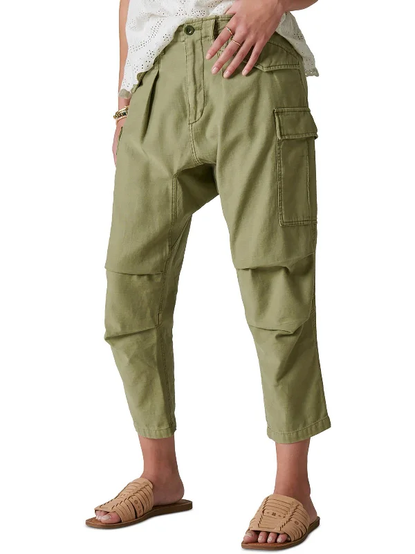 Womens Slouchy Cotton Cargo Pants