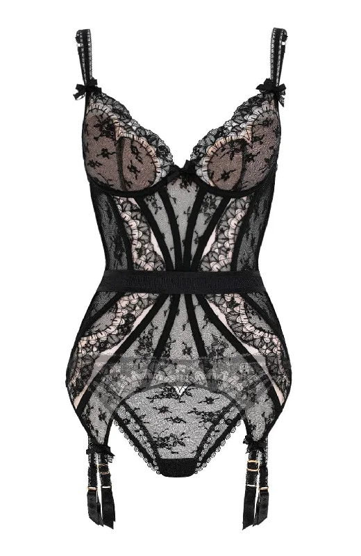 Floria Basque Corset and Brief Set