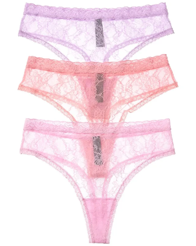 Natori 3pk Bliss Allure Lace Thong