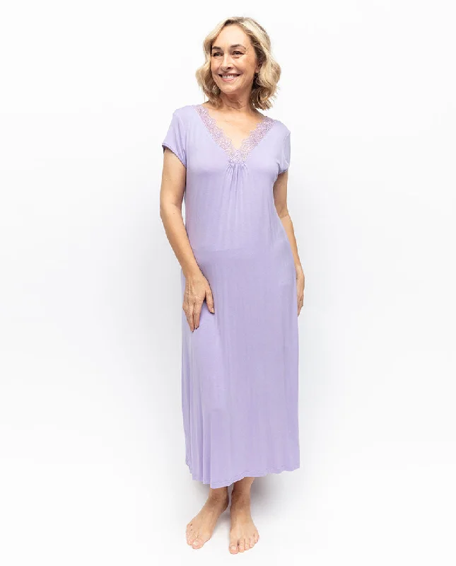 Lorelei Lace Detail Jersey Long Nightdress