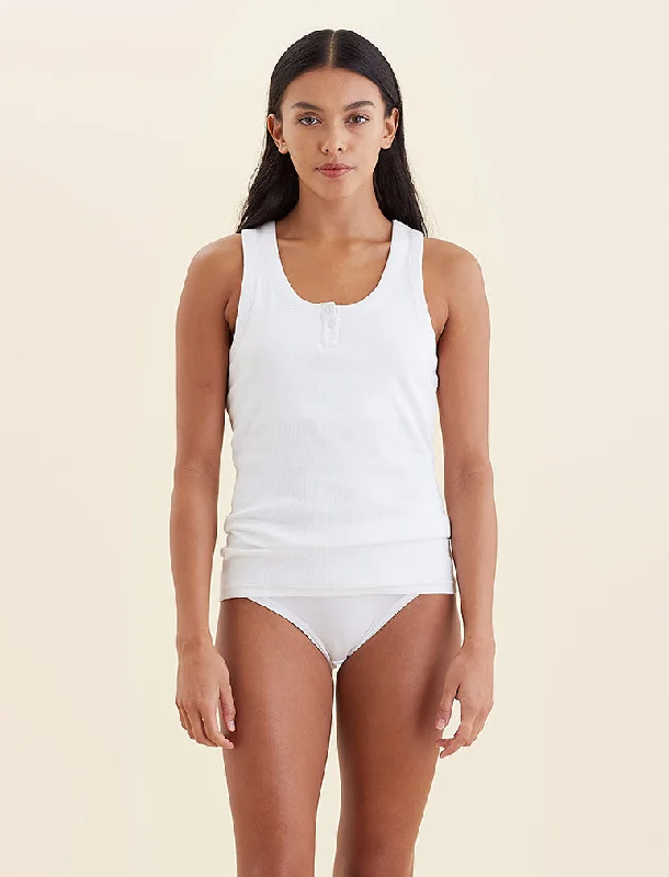 Milla Rib Shelf Bra Henley Tank