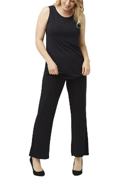 Tani 100% Modal Pant Long Length Relax in Black 8957