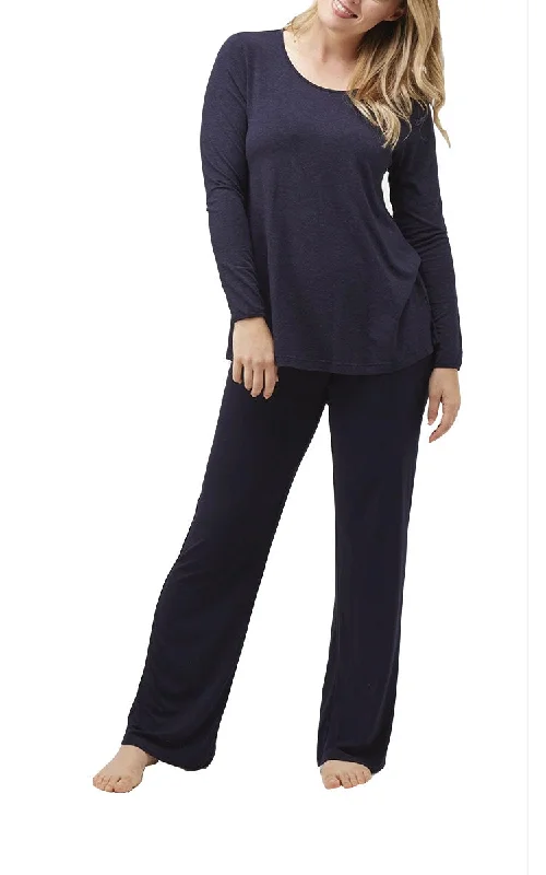 Tani 100% Modal Pant Long Length Relax in Navy 8957