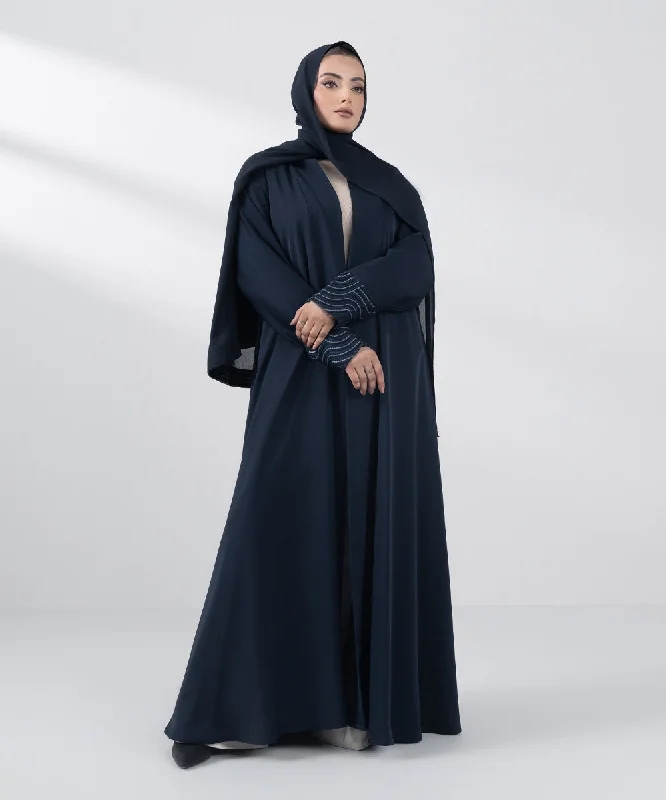 Embroidered Flared Abaya Set