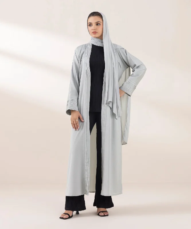 Abaya Set with Pleat Detail